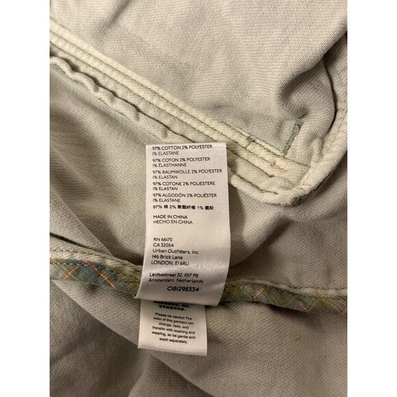 Anthropologie Jacket Medium Womens Green Denim Embroidered Kimono Open Front - Picture 8 of 8